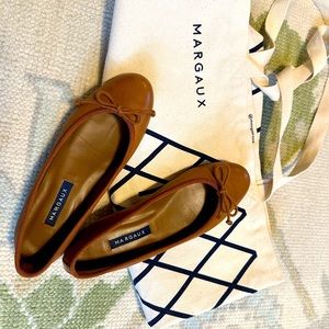 Margaux Demi Flat in Saddle Napa size 36. Worn once